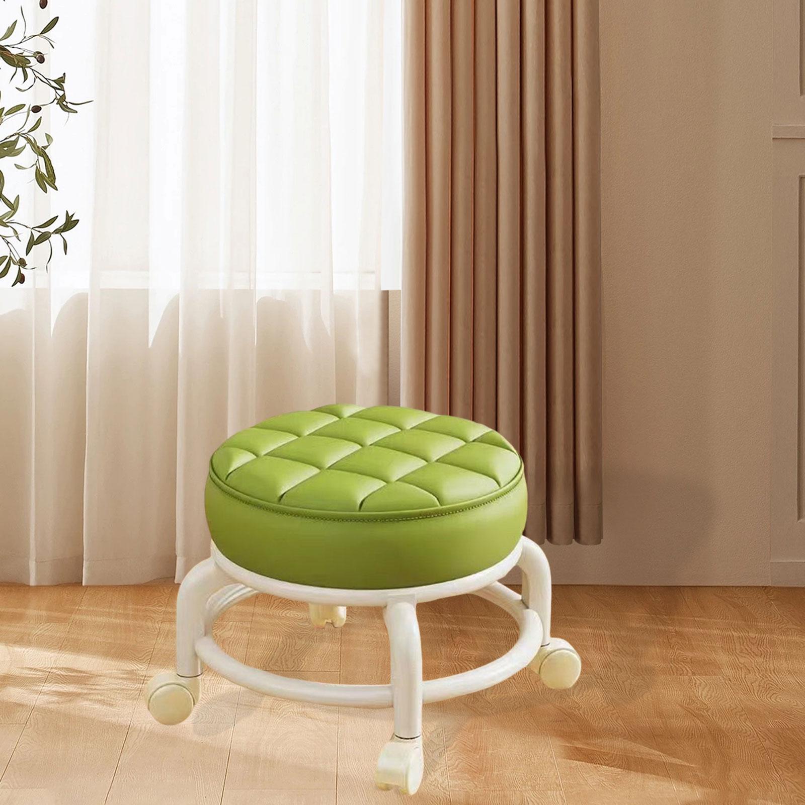 Home Bar Lounge - 360-Grad-Drehstuhl, kleiner Stuhl mit Universal-Laufrollen, Rollhocker,